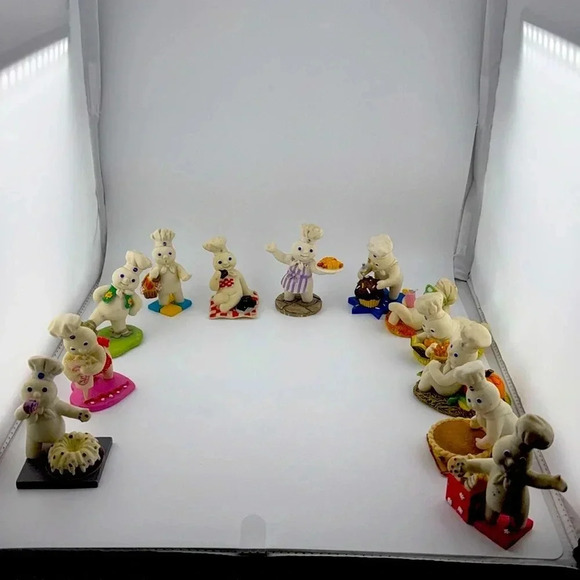 VTG The Pillsbury Doughboy Danbury Mint CeramicFigurines Jan-Dec 1997 Bundle